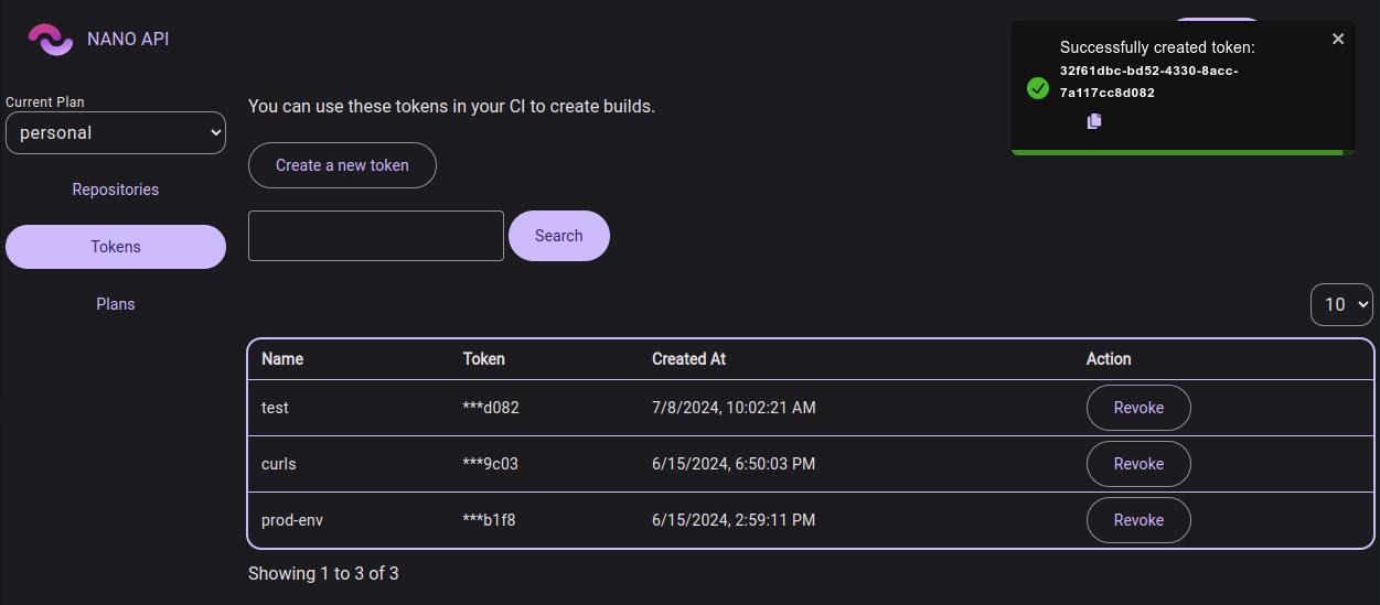 Create API Token